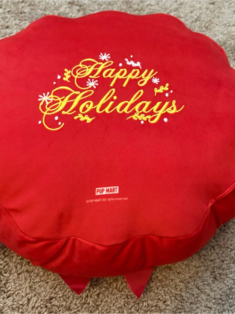 Pop Mart Characters Happy Holidays Decorative Holiday Pillow